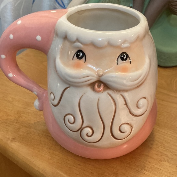 New in Box Johanna Parker (Transpac) Pink Santa and Snowman Mug Set 2022 - Picture 8 of 11